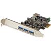 StarTech.com Scheda Espansione PCI Express USB 3.0 (5Gbps) SuperSpeed a 4 porte ( 3 esterne, 1 interna )
