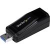 StarTech.com Adattatore USB 3.0 a Gigabit Ethernet RJ45, Scheda di rete NIC esterna USB a LAN Ethernet 10/100/1000 Mbps (USB31000NDS)