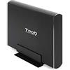 TooQ TQE-3531B - Alloggiamento per dischi rigidi HDD da 3,5 (SATA I/II/III, USB 3.0), alluminio, indicatore LED, colore: nero