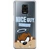 Ert Group custodia per cellulare per Xiaomi REDMI NOTE 9 PRO/ 9S originale e con licenza ufficiale Looney Tunes, modello Tasmanian 003 adattato alla forma dello smartphone, parzialmente trasparente