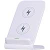 Grundig Supporto per cellulare Qi - 10 W - Supporto cellulare - Free Positioning Technology - Cavo incluso 1 m - Display LED - Bianco