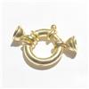 Moschettone Ad Anello Con Coppette Argento 925/°°° Dorato Oro