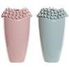 DKD Home Decor Vaso della marca DKD Home Decor Rosa Turchese Gres Mediterraneo (2 Pezzi) (19 x 19 x 33 cm) (Riferimento: S3020521)
