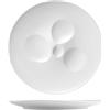 H&H-Selection, set 2 piatti, in porcellana di alta qualità, ø 26 cm, bianco, piatti da portata, piatti da presentazione, piatti professionali per ho.re.ca