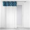 Douceur d'Intérieur, Tenda con occhielli (140 x 240 cm) Chiara Blu, Velo sabbiato con finitura in velluto con stampa oro