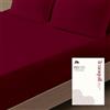Mayfair Linen - Lenzuolo con angoli per letto singolo, 100% lussuoso cotone egiziano 800 fili, morbido, rinfrescante, tasca profonda 40,6 cm, in rasatello, orlo completamente elasticizzato, bordeaux