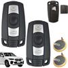 Vaileal Telecomando chiave auto, custodia con 2 batterie LIR2025, cover compatibile per BMW Serie 1, 3, 5, 6, X1, X5