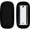 kwmobile Custodia Silicone Mouse Compatibile con Apple Magic Mouse 1/2 Cover - Antipolvere - Case Morbida - Semitrasparente Nero Matt