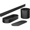 hansgrohe WallStoris - Set da bagno, set di accessori bagno senza forare, 4 pezzi, barra a parete, cestino portaoggetti con coperchio, porta spazzolini bagno, accessori bagno, nero opaco, 27968670