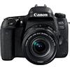 Canon SLR EOS 77D Fotocamera Digitale, Obiettivo EF-S 18-55 mm f/4-5.6 IS STM, Nero [Versione EU]