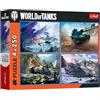 Trefl - Puzzle 4 in 1: World of Tanks, Grande battaglia tra carri armati - 4 x 250 pezzi - Set di quattro puzzle per adolescenti