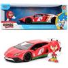 JADA TOYS JADA36264 LAMBORGHINI AVENTADOR SV KNUCKLES W/SONIC FIGURE 1:24 Modell