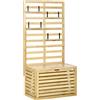 Outsunny Cassapanca da Giardino con Traliccio e 4 Ripiani in Legno con Chiusura Magnetica, 80x45x160 cm | Aosom Italy