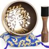 Hihealer Campane tibetane per meditazione, realizzate a mano in Nepal, per yoga, guarigione dei chakra, cura di sé, regali spirituali per donne e uomini (albero della vita da 10,2 cm)