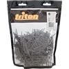 Triton 632291 lungo tasche foro Viti con Testa Piatta e grossolana filettatura 8 X 2 pollici, 500ER pckg, Silver
