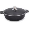 Wintem - Pentole Antiaderente Diametro 24 cm Capacità 2,9 L con Coperchio in Alluminio per Induzione, Perfetta per Zuppe e Risotti, Uso anche in Forno, Casseruola Antiaderente Durevole