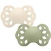 Bibs - Ciuccio Infinity Anatomico Silicone Avorio/Salvia 6+ m Taglia 2 Confezione 2 Pezzi