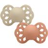 Bibs - Ciuccio Infinity Anatomico Silicone Vaniglia/Pesca 0-6 m Taglia 1 Confezione 2 Pezzi