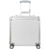 Alumaxx 45172 - Trolley da viaggio Gemini, con scomparto Overnight, valigetta in alluminio, trolley con 4 ruote doppie a 360°, 42,5 x 40 x 21 cm, colore: Argento opaco