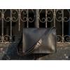 Fatto a mano Borsa a tracolla nera messenger fatta a mano per laptop vintage in pelle di c...