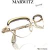 MARWITZ occhiali OPTIMA"ULTRA RARE VINTAGE 60s" Placato Oro12kt Small GERMANY