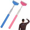 KRFWGUU 2 Schiena Grattaschiena Telescopico Portatile, Grattaschiena Portatile Allungabile, Grattaschiena Massaggiatore, Con Manico Telescopico In Acciaio Inox, Per La Schiena Grattaschiena（Blu + Rosa