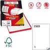 MARKIN Etichette adesive C-503 - in carta - extra permanenti - 21 x 29,7 cm - 1 et-fg - 100 fogli - bianco - Markin (unità vendita 1 pz.)