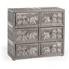 H&H Giaya Cassettiera in Legno e Alluminio, 6 Posti, 7,5x20cm
