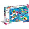 Clementoni - 25261 - Supercolor Puzzle - Baby Shark - 3 puzzle da 48 pezzi - Made in Italy - puzzle bambini 4 anni +