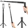PULUZ Bullet Time Treppiede con Manico e Selfie Stick Invisibile, Impugnatura Girevole a 360°, Estensibile da 116 cm, Filettatura da 1/4, Treppiede Compatto da Tavolo per Insta360 X5/X4, DJI Osmo
