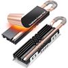 GRAUGEAR HeatPipe Dissipatore di calore per M.2 NVMe SSD (2280) per PC, computer espansione, termoadesivo in rame grafico (per PC)