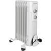 Clatronic® Radiatore ad olio, efficiente riscaldamento mobile, riscaldamento elettrico con 7 nervature, radiatore con 3 livelli di potenza, fino a 30 mq, 1500 Watt, RA 3735