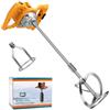 Roadtime Agitatore a batteria per vernice e calcestruzzo compatibile con batteria Dewalt da 20 V (senza batteria), miscelatore per malta senza spazzole a 6 velocità e 2 bacchette per miscelazione di malta per