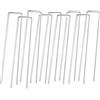 AUFIKR Pioli da giardino zincati U, per membrana anterbacce, grano artificiale, rete, tessuto. Paletti di terra premium (10, 3 mm, 150 mm, 6 pollici)