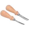 Wifehelper Utensile per Smussare i Bordi Utensili Utensili Coltello per Pelle Coltello per Sfoltire la Pelle Smerigliatrice con Manico in Legno Smussatura per Pelle Lavorazione della Pelle