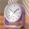 AYRELY® - Sveglie analogiche piccole da 8,9 cm, orologio da tavolo a batteria, adorabile orologio da tavolo con luce, angolo regolabile per viaggio, comodino, camera da letto, decorazione per bambini