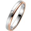 Trauringe Liebe hoch zwei - Anello, oro 14 carati (585) Bicolore, Donna, 10
