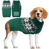 Katzinst Maglione caldo per cani e gatti di piccola e media taglia, pullover invernale per animali domestici (XL, verde)