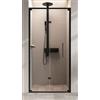 Novellini Box Doccia Riga S 80 Porta a soffietto - Cristallo: Trasparente - Colore Profilo: Bianco Opaco - Misura: 76/79 - Verso: Sinistro