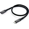 Equip 128370 - Prolunga USB 3.2 Gen 2 C a C, M/F, 0,5 m, 4 K/60 Hz, 10 Gbps, Colore: Nero