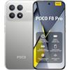 Xiaomi POCO F8 Pro, Smartphone 12+512 GB, Display AMOLED 6,59 120Hz, Tripla Fotocamera 50MP Teleobiettivo 60mm, Audio Sound by Bose, Batteria 6210mAh, Titanium, Garanzia 2 anni, Caricatore escluso