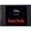 SanDisk Ultra 3D 4TB SSD Interno, SATA 2.5, ultra veloce fino a 560 MB/s, SATA III 6GB/s, 3D NAND Technologia, Tecnologia nCache 2.0, Resistente agli urti