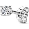 Orovi Orecchini Donna/Orecchino Uomo Argento 925, Mono Orecchino a Lobo con Moissanite Ct 0,30, Piercing Orecchio Anallergico in Scatola Portagioie