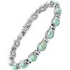 JEROOT Bracciale Magnetico Natural 14 Mala Beads, Braccialetto Magnetico da Donna in Acciaio Inossidabile, Regolabile con strumento di rimozione