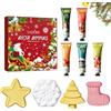 exatta Set regalo di Natale, Mini set di creme mani, 5 confezioni di crema mani natalizia + 4 confezioni di bombe doccia natalizie, set regalo di Natale con bombe da bagno, regali per mamma e fidanzata