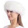 GUIZIYAO Fascia per Capelli da Donna in Pelliccia, Fascia Pelliccia Donna di Pelo Sintetica, Fascia Invernale in Pelliccia Sintetica, per Esterni, Equitazione, Camminate, Sci (Bianco)