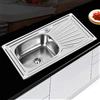 MANGGUO Lavello in acciaio inox con scolapiatti, 50 x 90 x 15 cm