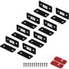 Mousike Magnete per Porta Magnetica Ultra Sottile per Armadietto Magnete per Cassetto in Acciaio Inox per Chiusura Porta Scorrevole Armadio da Cucina Armadio Armadio Closer (8 Pezzi, Nero)