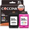 COCCINK 305XL Cartucce per HP 305 XL Nero e Colore（2 Pack）