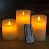 Flintronic Candele LED, 3 pezzi Candela a LED con Telecomando, 10/12.5/15CM Candele Senza Fiamma Tremolante con Telecomando e Funzione Timer per Compleanno/Festa/Matrimonio/Hotel